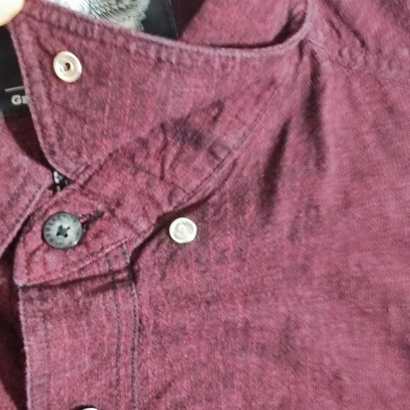 Harley-Davidson casual button down shirt men's L maroon embroidered brand name - Picture 12 of 15